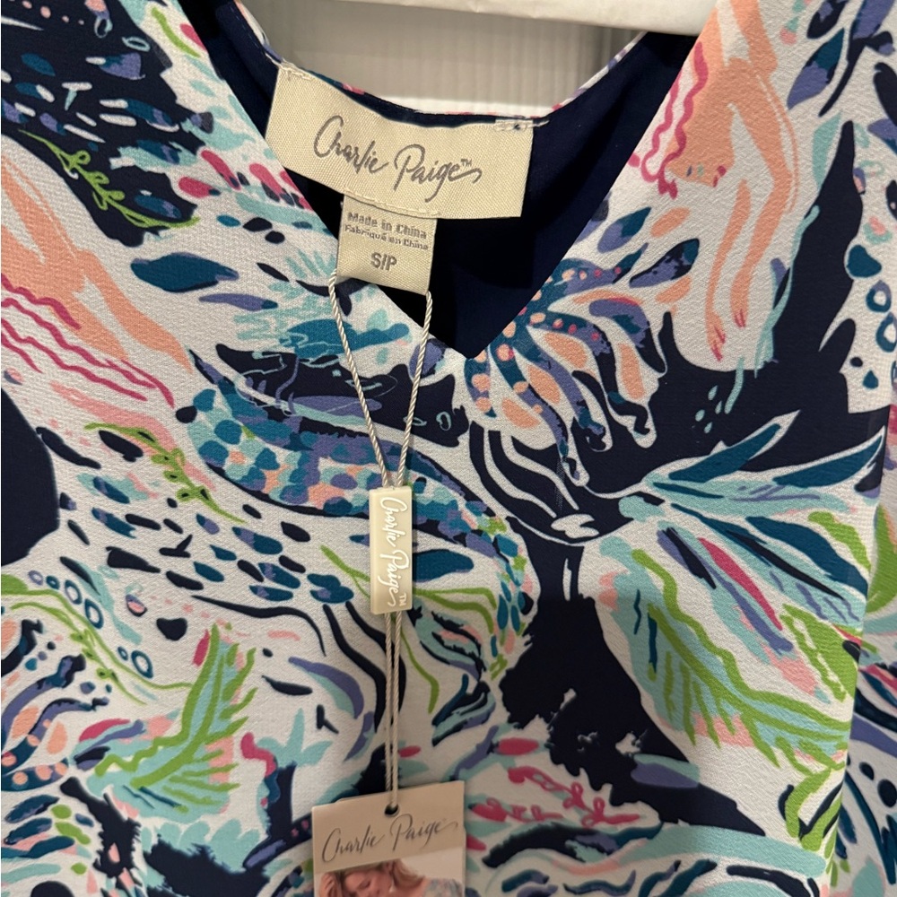 Colorful Charlie Paige Blouse NWT